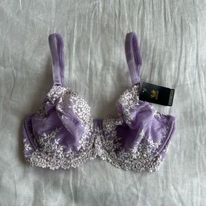 Floral underwire bra